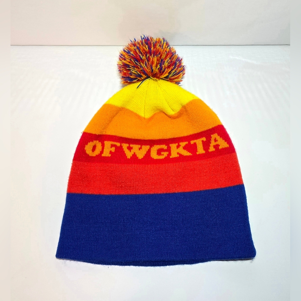 Tyler the Creator 'OFWGKTA' Odd Future Rainbow Beanie One Size Unisex Merch Hat